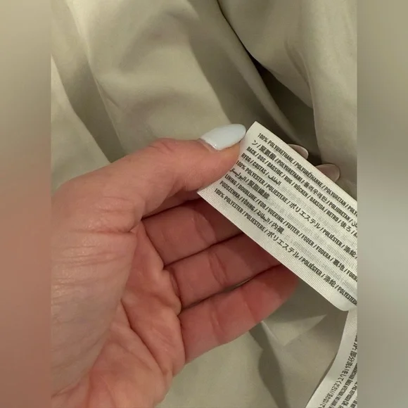 Abercrombie & Fitch Faux Leather Jacket Extra Large Beige Biker Motorcycle AF - Picture 7 of 7